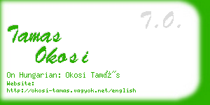 tamas okosi business card